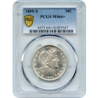 1895-S 50C Barber Half Dollar PCGS MS64+