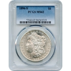 1896-S $1 Morgan Silver Dollar PCGS MS62