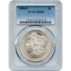 1896-S $1 Morgan Silver Dollar PCGS MS62
