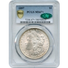1897 $1 Morgan Silver Dollar PCGS MS67+ (CAC) - TOP POP-!