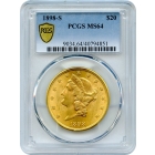 1898-S $20 Liberty Head Double Eagle PCGS MS64