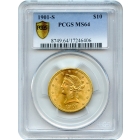 1901-S $10 Liberty Head Eagle PCGS MS64