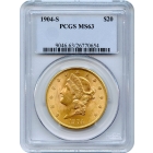 1904-S $20 Liberty Head Double Eagle PCGS MS63