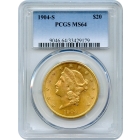 1904-S $20 Liberty Head Double Eagle PCGS MS64