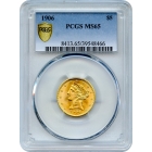 1906 $5 Liberty Head Half Eagle PCGS MS65