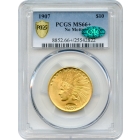 1907 $10 Indian Head Eagle, No Motto PCGS MS66+ CAC