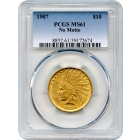 1907 $10 Indian Head Eagle, No Motto PCGS MS61