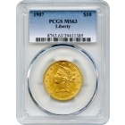 1907 $10 Liberty Head Eagle, PCGS MS63