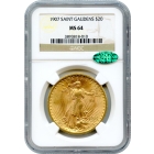 1907 $20 Saint-Gaudens Double Eagle NGC MS64 (CAC)