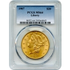 1907 $20 Liberty Head Double Eagle PCGS MS64