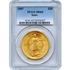 1907 $20 Saint Gaudens Double Eagle PCGS MS65