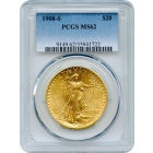 1908-S $20 Saint Gaudens Double Eagle PCGS MS62