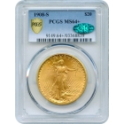 1908-S $20 Saint Gaudens Double Eagle PCGS MS64+ (CAC)
