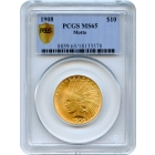 1908 $10 Indian Head Eagle, with Motto PCGS MS65