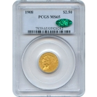 1908 $2.50 Indian Head Quarter Eagle PCGS MS65 (CAC)