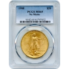 1908 $20 Saint Gaudens Double Eagle, No Motto PCGS MS65