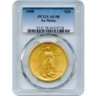 1908 $20 Saint Gaudens Double Eagle, No Motto PCGS AU58