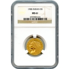 1908 $5 Indian Head Half Eagle NGC MS61