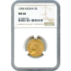 1908 $5 Indian Head Half Eagle NGC MS66