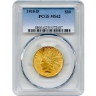 1910-D $10 Indian Head Eagle PCGS MS62