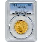 1910-D $10 Indian Head Eagle PCGS MS62