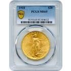 1910 $20 Saint Gaudens Double Eagle PCGS MS65