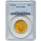 1911-D $10 Indian Head Eagle PCGS MS61
