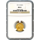 1911-D $2.50 Indian Head Quarter Eagle NGC MS61