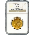 1911-S $10 Indian Head Eagle NGC AU55