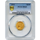 1912 $2.50 Indian Head Quarter Eagle PCGS MS65