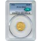1913 $2.50 Indian Head Quarter Eagle PCGS MS63 (CAC)