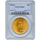 1914-S $20 Saint Gaudens Double Eagle PCGS MS65