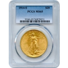 1914-S $20 Saint Gaudens Double Eagle PCGS MS65