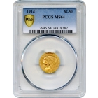 1914 $2.50 Indian Head Quarter Eagle PCGS MS64