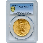 1915-S $20 Saint Gaudens Double Eagle PCGS MS65