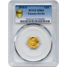 1915-S G$1 Panama-Pacific Gold Commemorative PCGS MS64