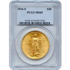 1916-S $20 Saint Gaudens Double Eagle PCGS MS65