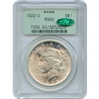 1922-D $1 Peace Silver Dollar PCGS MS63 (CAC)