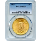 1922 $20 Saint Gaudens Double Eagle PCGS MS64