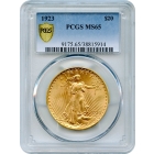 1923 $20 Saint Gaudens Double Eagle PCGS MS65