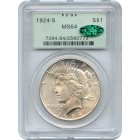 1924-S $1 Peace Silver Dollar PCGS MS64 (CAC)