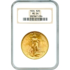 1924 $20 Saint Gaudens Double Eagle NGC MS64