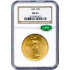 1924 $20 Saint-Gaudens Double Eagle NGC MS65 (CAC)