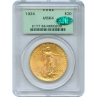 1924 $20 Saint Gaudens Double Eagle PCGS MS64 (CAC)