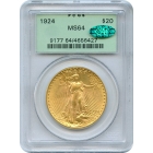 1924 $20 Saint Gaudens Double Eagle PCGS MS64 (CAC)