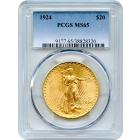 1924 $20 Saint Gaudens Double Eagle PCGS MS65