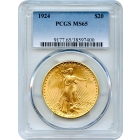 1924 $20 Saint Gaudens Double Eagle PCGS MS65