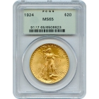 1924 $20 Saint Gaudens Double Eagle PCGS MS65