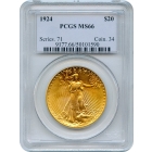 1924 $20 Saint Gaudens Double Eagle PCGS MS66