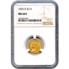 1925-D $2.50 Indian Head Quarter Eagle NGC MS64+